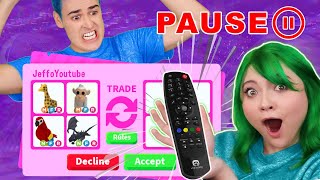 PRANKING MY BF WITH THE PAUSE CHALLENGE in ADOPT ME ROBLOX I Traded Away His DREAM PET [upl. by Egedan245]