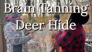 Brain Tanning Deer Hide and Hunting Camp Vlog with Best Practices [upl. by Lipscomb648]