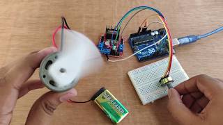 DC motor speed Control using potentiometer with L298n [upl. by Hi756]