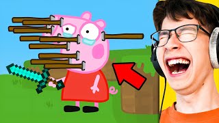 Peppa Pig VS Minecraft Funny Animation [upl. by Anahcra]