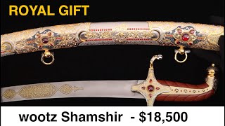 Wootz Shamshir sword collection NOBLIE unique damascus sword [upl. by Kehr749]