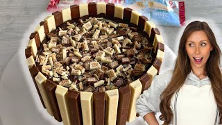 The Best NoBake KitKat Cheesecake Recipe Easy Tutorial [upl. by Eevets]