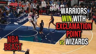 WARRIORS WIN WITH EXCLAMATION vs Wizards  Highlights Nov 4 2024 goldenstatwarriors nbabeast [upl. by Modestine]