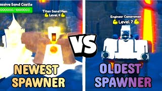 NEWEST SPAWNER VS OLDEST SPAWNER Toilet Tower Defense [upl. by Yma466]