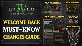 Diablo 4 MUST WATCH Before Playing ALL CHANGES Since Launch  Get READY for Vessel of Hatred NOW [upl. by Riatsala]