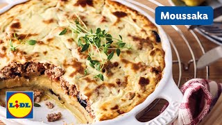 Griechische Moussaka  Traditionelles Moussaka Rezept  Lidl Kochen [upl. by Akienaj]