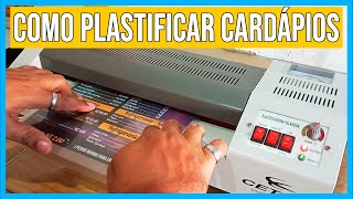 Como PLASTIFICAR CARDÁPIOS com Polaseal na PLASTIFICADORA  RiggArts [upl. by Dirtsa]