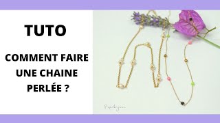 TUTO COMMENT FAIRE UNE CHAINE PERLEE [upl. by Ulland]