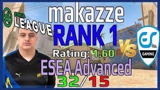 POV NAVI makazze vs ESC gaming amanek  RANK 1  ESEA ADVANCED 3215  160 HLTV  mirage [upl. by Arihaj]