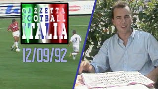 The VERY FIRST Gazzetta Football Italia ALL the Goals Milan v Foggia 12th Sept 1992 FULL Highlights [upl. by Aehcim]