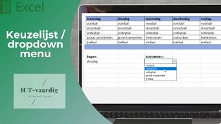 Excel  Keuzelijst dropdown menu [upl. by Elenore]