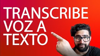 ¿Cómo TRANSCRIBIR VOZ A TEXTO Gratis Tutorial [upl. by Birch]