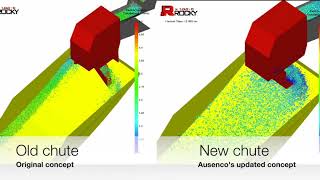 DEM simulation of Screen Feed Chutes [upl. by Yrocaj442]