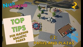 2 Paths and Plazas  Planet Coaster Tutorial  Realistic Looking Parks in Planet Coaster [upl. by Kosse]