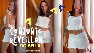 Conjunto Réveillon em crochê com o fio Bella [upl. by Hotchkiss]