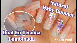 👉 Aprende a realizar Uñas Acrilicas NATURAL Baby Boomer ❤️ Con Moldes Dual en Técnica Combinada [upl. by Nwatna330]