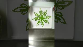 Banana Leaf snowflakes  diy art craft beautiful leaf shorts video viralvideo [upl. by Atterual]