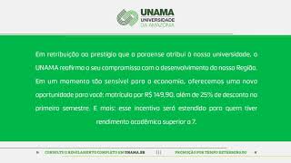 A UNAMA está ao seu lado para superar qualquer crise Confira e aproveite  UNAMA [upl. by Frasco]