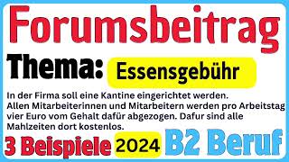 Forumsbeitrag schreiben  TELC B2 Beruf  Redemittel  Thema Essensgebür [upl. by Klayman937]