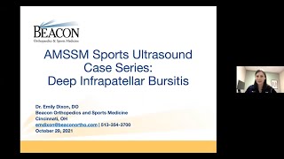 Deep Infrapatellar Bursitis with Dr Emily Dixon  AMSSM Sports Ultrasound Case Presentation [upl. by Lener]