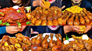 ASMR EATING SPICY CHICKEN CURRY EGG CURRY BIRYANI  BEST INDIAN FOOD MUKBANG Foodie India [upl. by Babara]