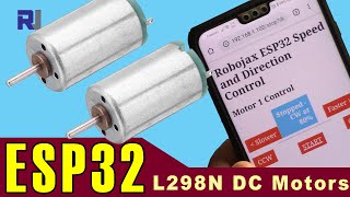 How to control DC motors using ESP32 and L298N over WiFi [upl. by Zzahc]