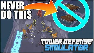 TOP 10 MISTAKES TDS PLAYERS MAKE Roblox Tower Defense Simulator [upl. by Lichter]