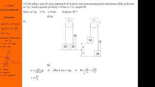114Fizykamax druga zasada dynamiki trzy masy na bloczku [upl. by Llenrac77]