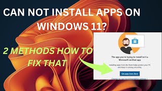 How to Fix the App you are trying to Install isn’t a Microsoft Verified App on Windows 11 Solved [upl. by Allemahs]