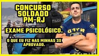 CONCURSO PMRJ EXAME PSICOLÓGICO COMO FUI APROVADO 3X NESSA ETAPA EM OUTROS CONCURSOS [upl. by Casey5]