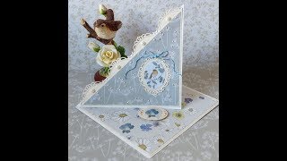 A twisted Easel Card using the free gift from Cardmaking and Papercraft Magazine issue 192 [upl. by Asiaj]