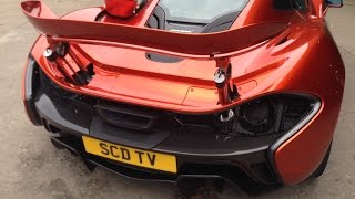 McLaren P1 Rear Spoiler Transforming From Road To Race Mode [upl. by Netsirhk]