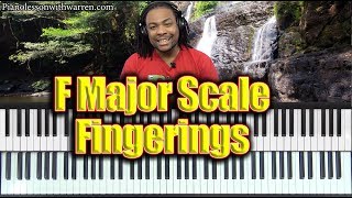 quotFquot Major Piano Scale  Piano Scale Lessons [upl. by Alrahs350]