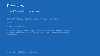 NTFSsys Failed Blue Screen Error on Windows 1011 FIX Solution [upl. by Okuy]