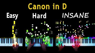 5 Levels of Canon in D  Easy to Insane [upl. by Deevan247]