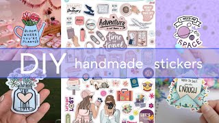 how to make handmade stickers  stickers at home diy stickers shorts wafiyaartcrafts9819 [upl. by Kcirre]