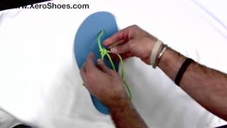 How to Tie Xero Shoes Basic Huarache  Left Foot [upl. by Ycniuqed]