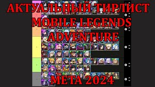 Mobile Legends Adventure АКТУАЛЬНЫЙ ТИРЛИСТ С ПОЯСНЕНИЯМИ ПОД ТЕКУЩУЮ МЕТУ 2024 MLA TIERLIST [upl. by Anwahsak]