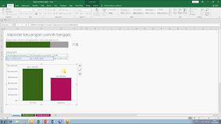 Membuat laporan Keuangan Rumah tangga dengan Template Microsfot Excel 2016 [upl. by Einnel582]