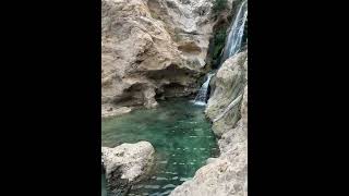 Wadi tiwi waterfall oman travel oman tiwi explore waterfall [upl. by Fatsug]