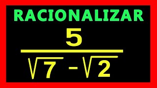 ✅👉 Racionalizacion de Denominadores Suma y Resta ✅ Racionalizar Denominadores [upl. by Asik]