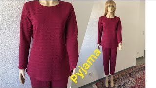 Wie man pyjama in 30 Minuten nähen kannHow to sew Panamas in 30 minutes [upl. by Akinorev857]