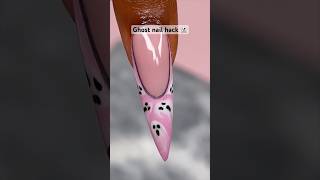 Ghost nail hack  👻 nailart [upl. by Duston113]