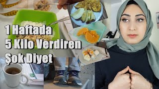 1 HAFTADA 5 KİLO   Diyet Serüvenim Ne Yedim Diyet Listem Neler Yaptım [upl. by Oluap]