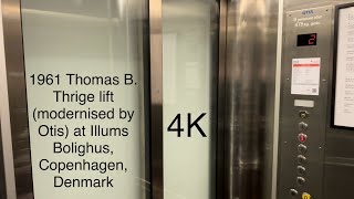 1961 Thomas B Thrige elevator modernised by Otis at Illums Bolighus Copenhagen Denmark [upl. by Bundy]