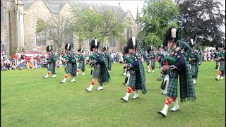 Ballater Pipe Band march off finishing Beating Retreat after 2023 Ballater Highland Games [upl. by Arman]