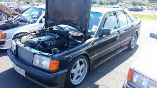 Mercedes 190e AMG engine swap 32 24v M104 acceleration through London [upl. by Aislehc907]