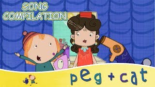 Peg  Cat  Top Musical Hits 40 Minutes [upl. by Agripina]