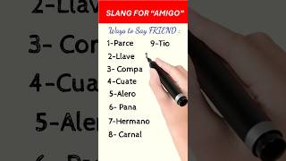 16 Ways to Say FRIEND in SPANISH learnspanish español shorts [upl. by Anitsrhc287]