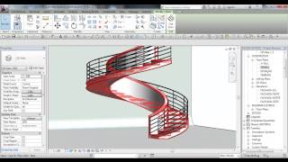 Escada helicoidal  Revit 2013  Por Mateus Azevedo [upl. by Siubhan]